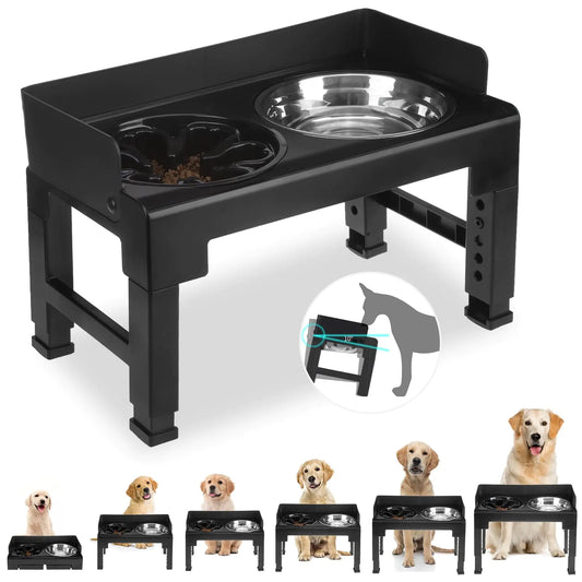 PAWCHIE Elevated Dog Bowls – Adjustable Raised Feeder for Dogs